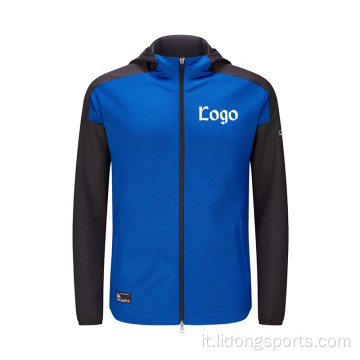 Con cappuccio sportivo casual a maniche lunghe logo personalizzato